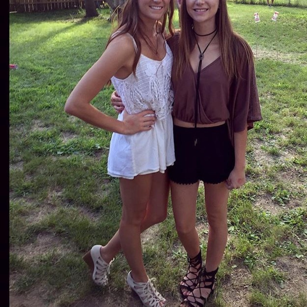 American Eagle Lace Romper